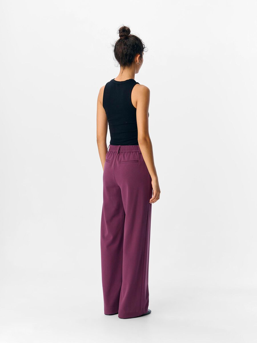 Lissey Wide Leg Pants (Mauve Wine)