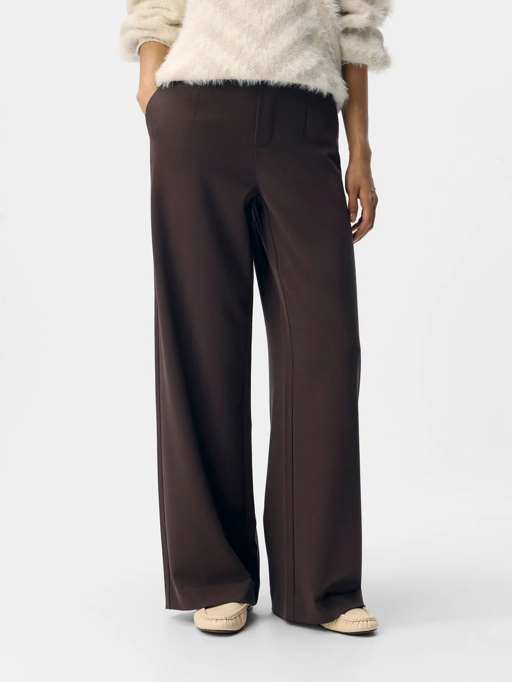 Lissey Wide Leg Pants (Seal Brown)