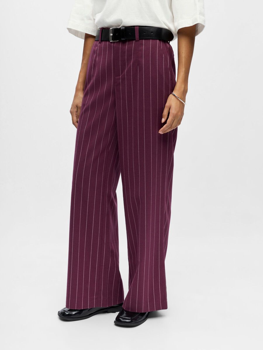 Aria Wide Leg Pants (Mauve Wine/Pink Lady)