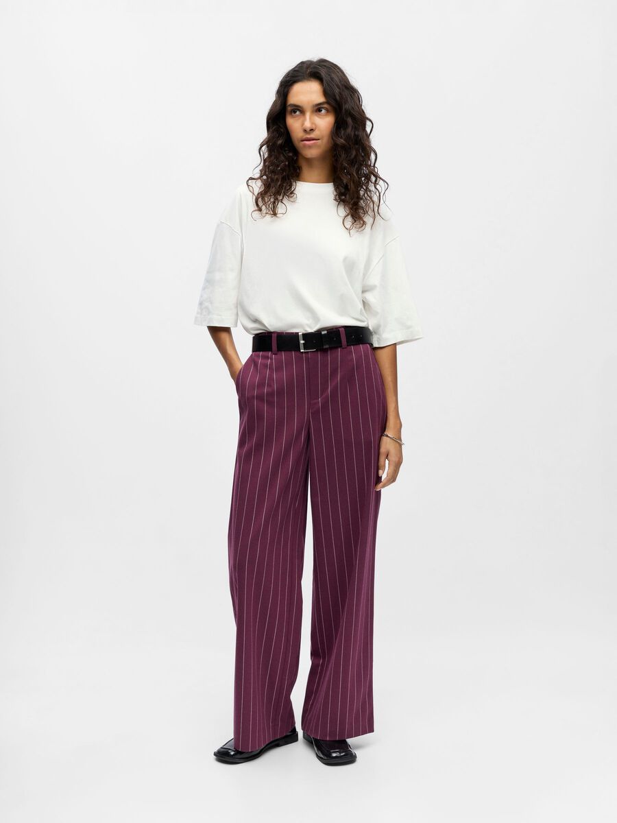 Aria Wide Leg Pants (Mauve Wine/Pink Lady)