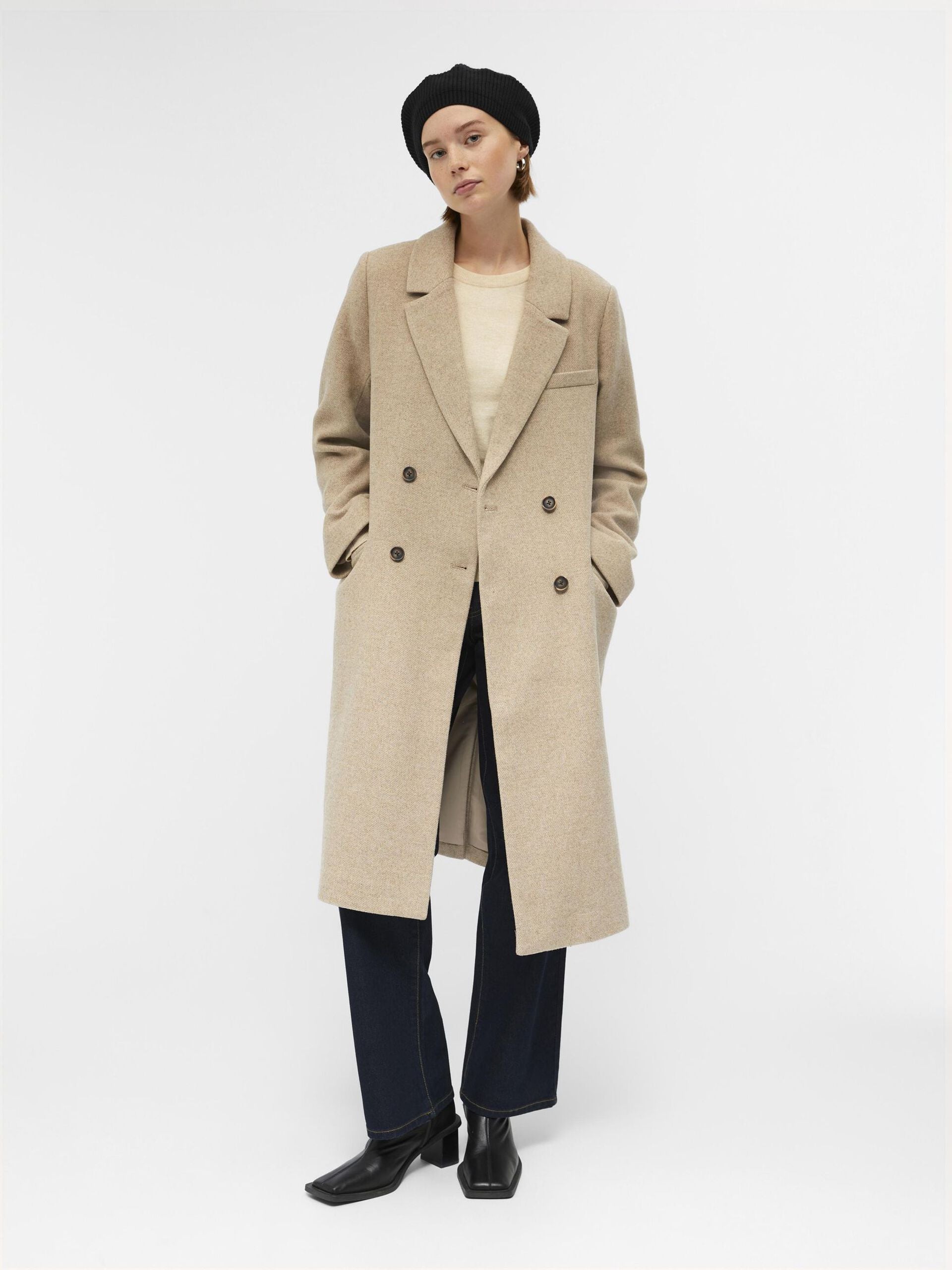 ADA LONG COAT (HUMUS/MELANGE)