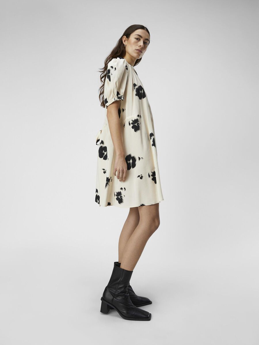 Jeanie Mini Dress (Sandshell/Flower)