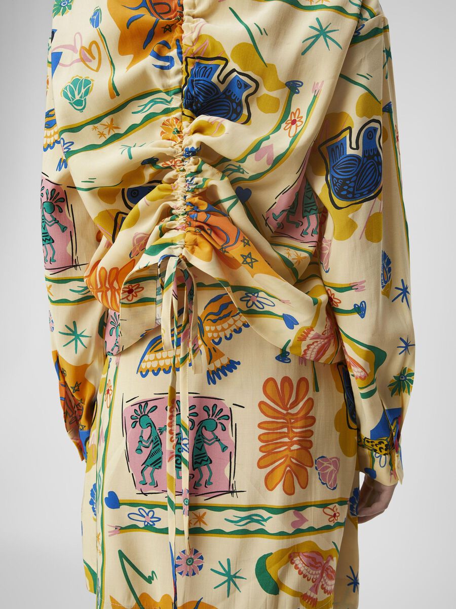 Martha Printed Shirt (Sandshell/ Multicolour)