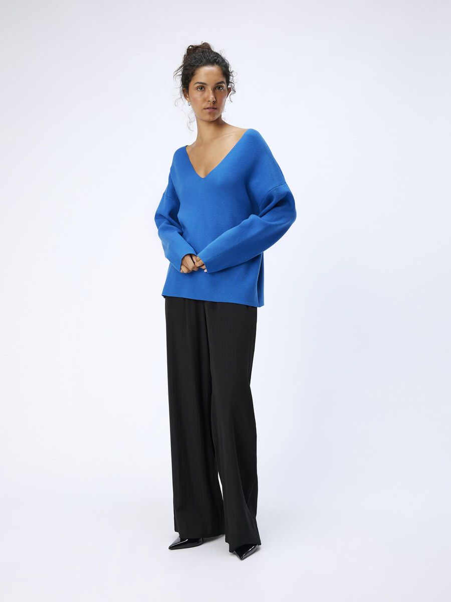 Rayna V-Neck Jumper (Lapis Blue)
