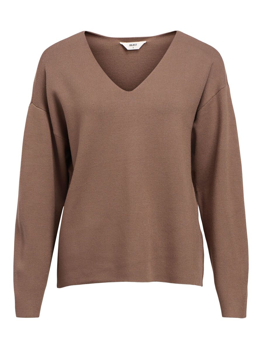 Rayna V-Neck Jumper (Morel)