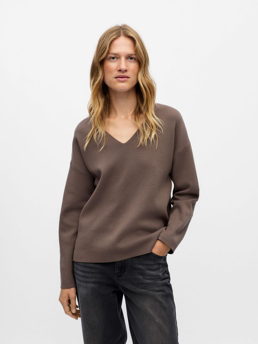 Rayna V-Neck Jumper (Morel)