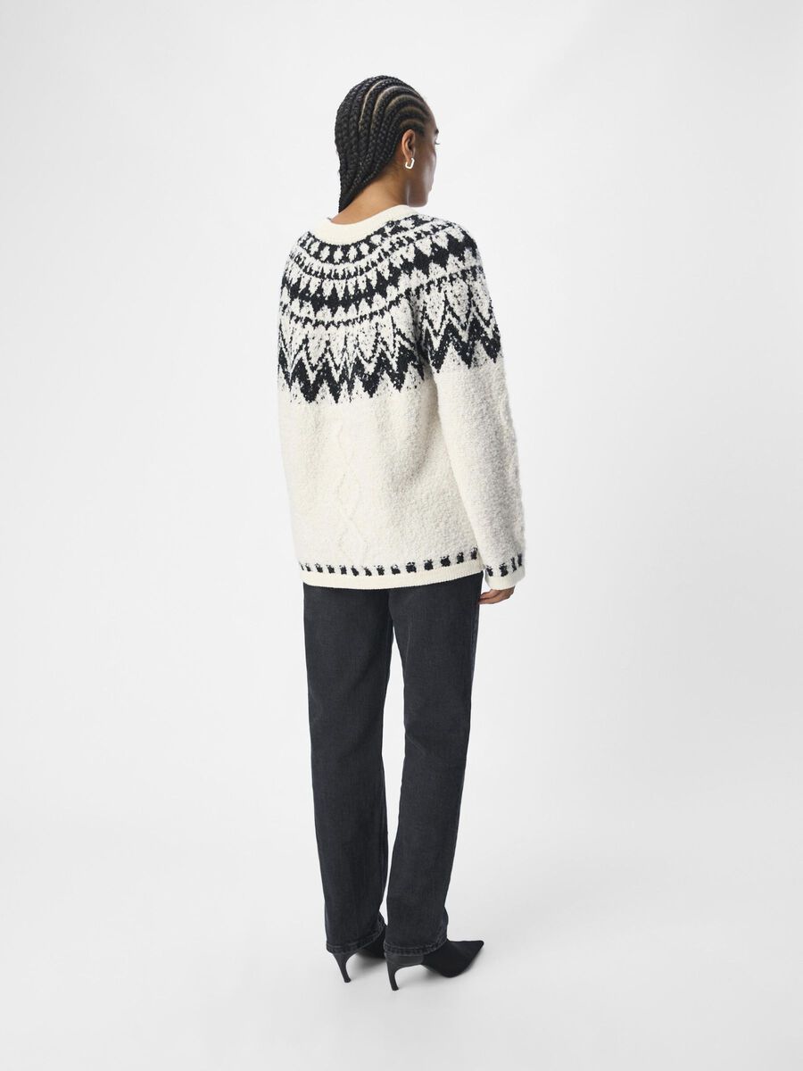 Tola Knit Jumper (White Sand/Black)
