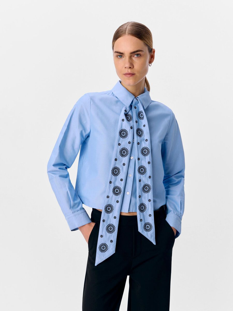 Zane Bow Shirt (Cornflower Blue)