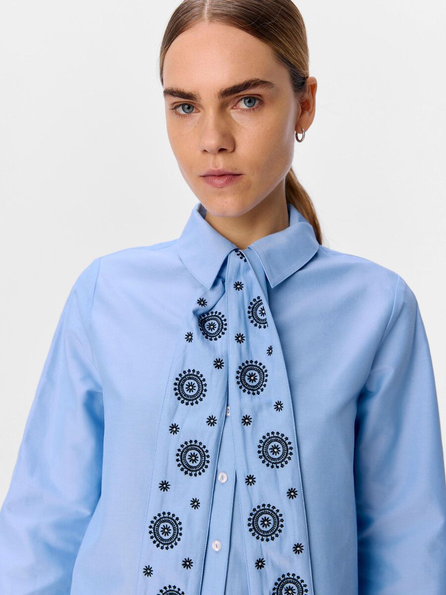 Zane Bow Shirt (Cornflower Blue)
