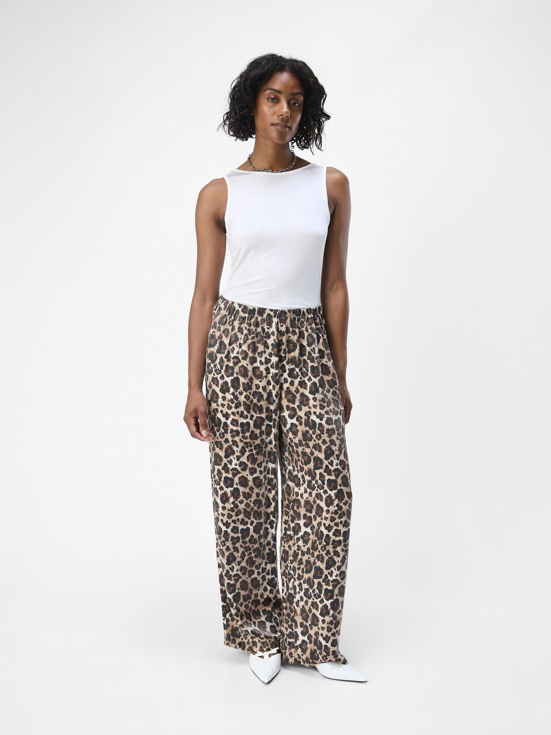 Jenny Wide Leg Trousers (Leopard) Love Cherish Trousers