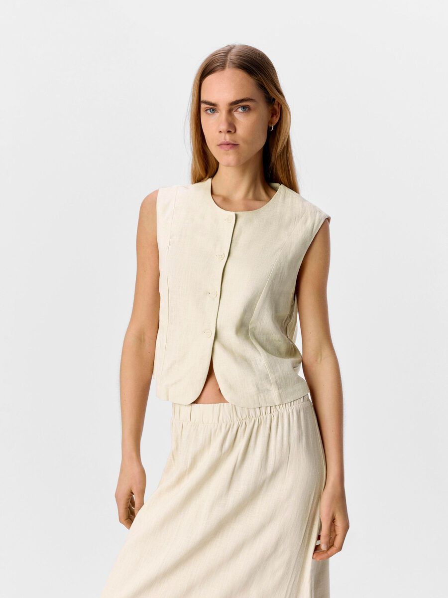 Jayce Sleeveless Top (Sandshell)