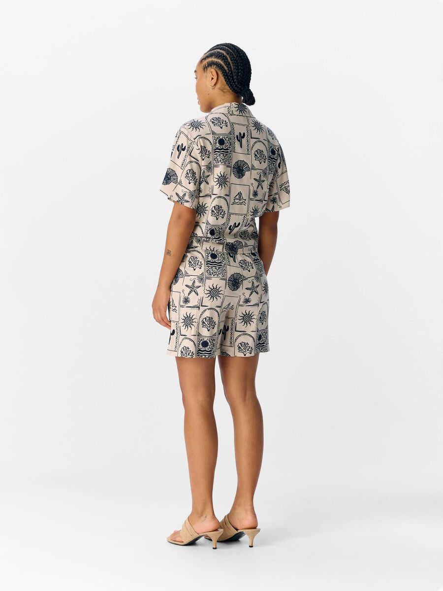 Ember Printed Shirt (Sandshell/Sky Captain)