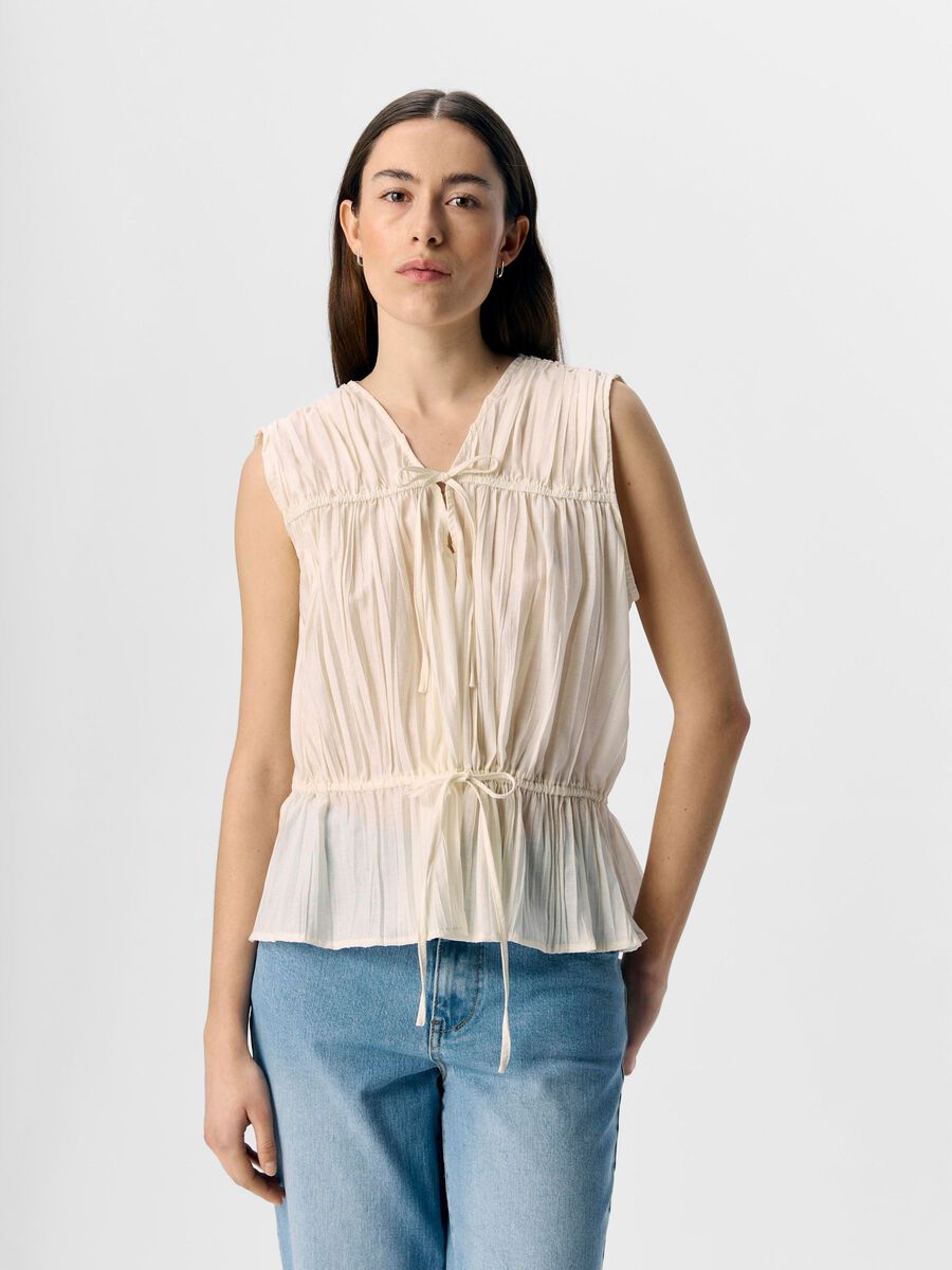 Bree Sleeveless Top (Sandshell)