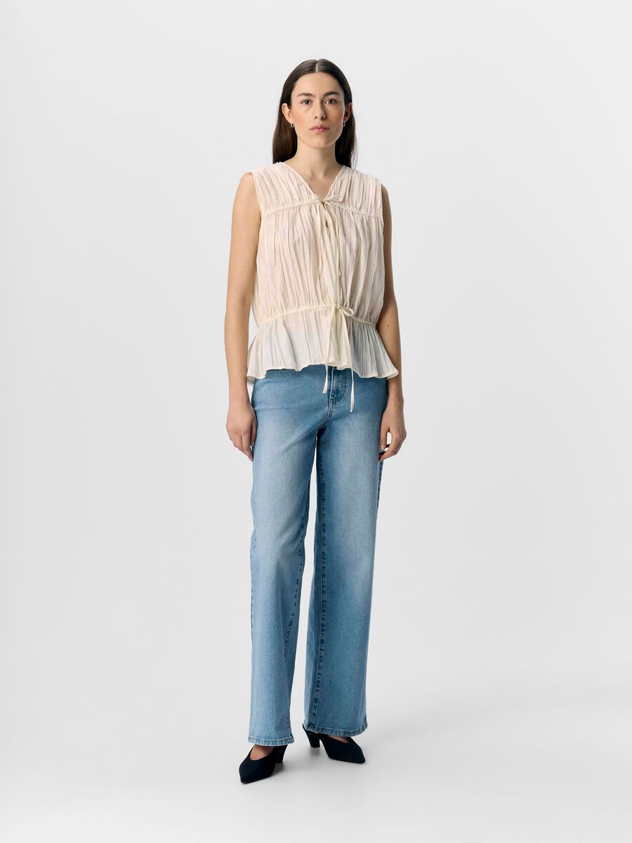 Bree Sleeveless Top (Sandshell)