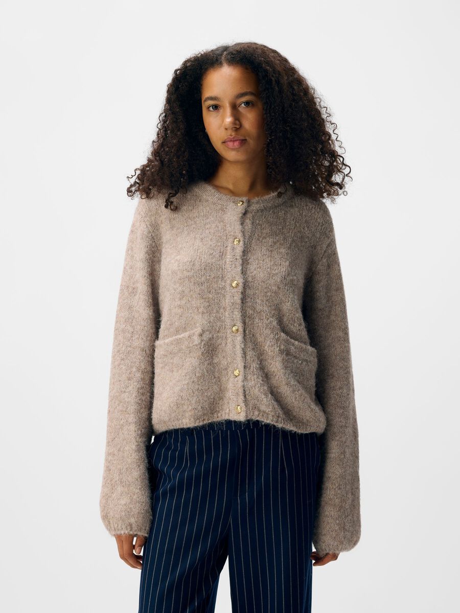Gia Knit Cardigan (Humus/Melange)