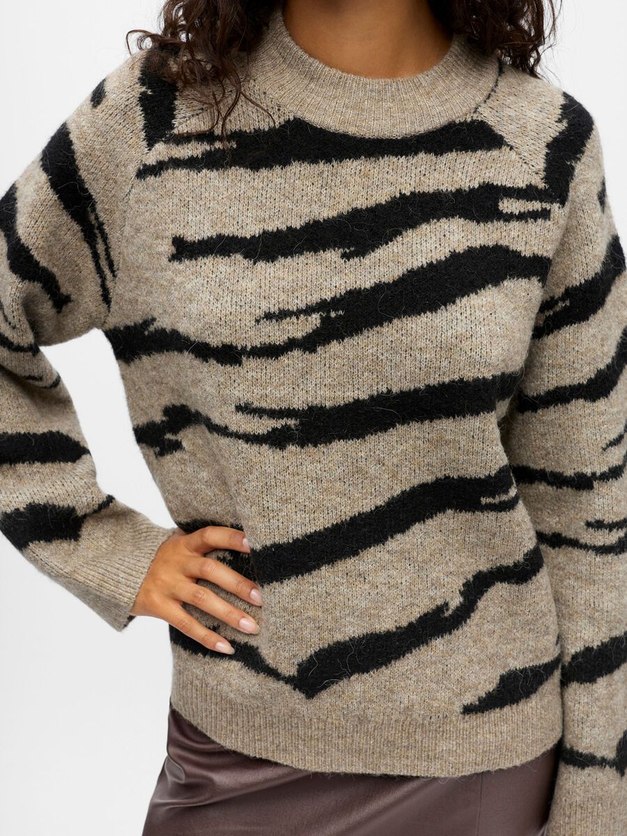 Jocelyn Knit Jumper (Morel/Black Zebra)