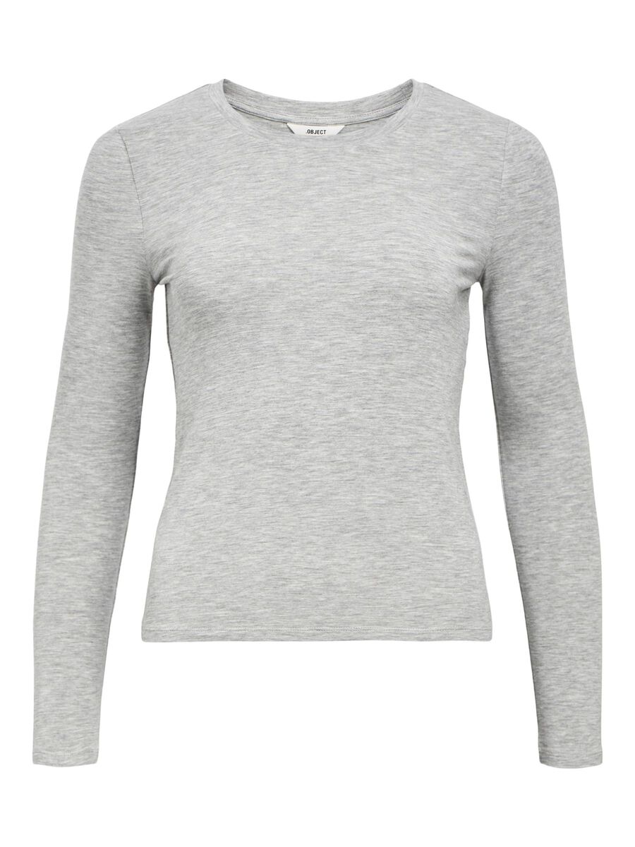 Zoe Long Sleeve Top (Medium Grey)