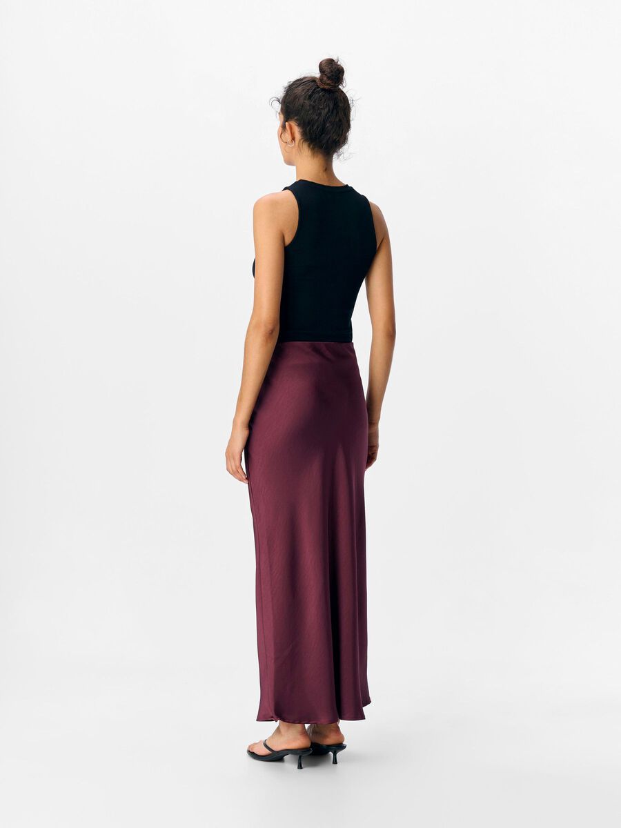 Carmen Maxi Skirt (Mauve Wine)