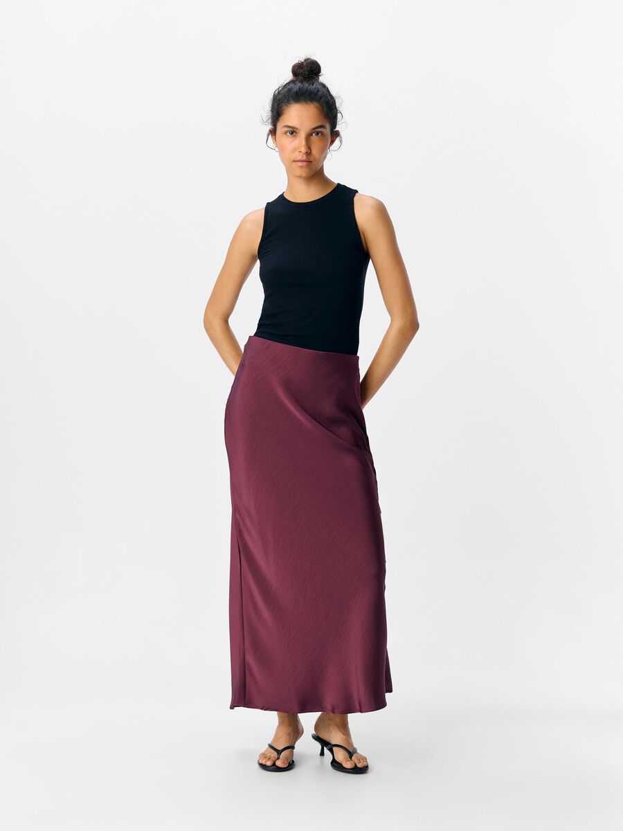 Carmen Maxi Skirt (Mauve Wine)