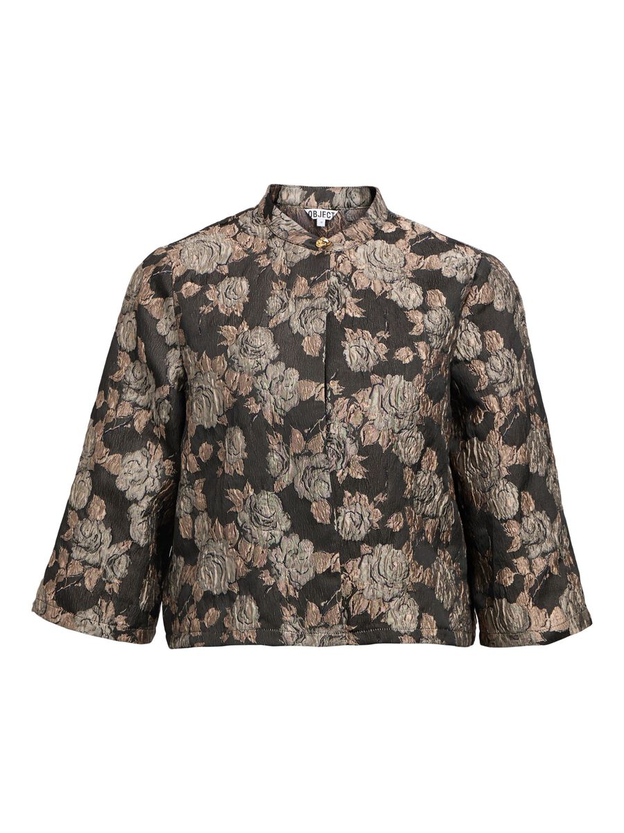 Fern Floral Jacket (Black/Brown)