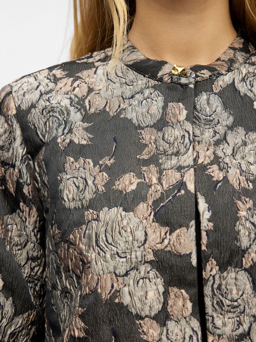 Fern Floral Jacket (Black/Brown)