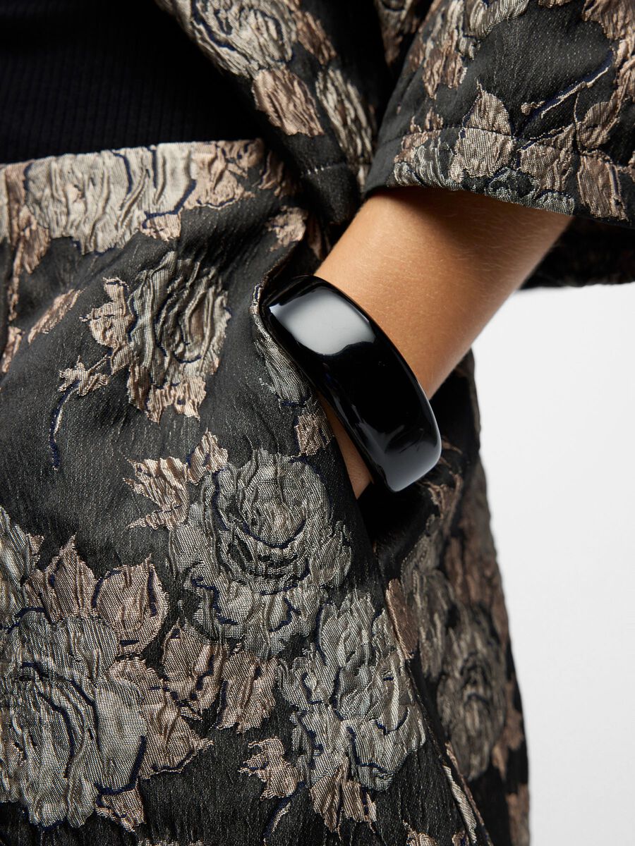 Juno Floral Min Skirt (Black/Brown)