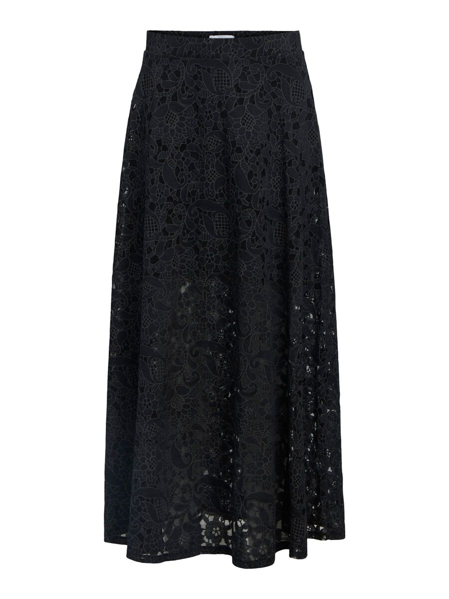 Billie Lace Ankle Skirt (Black)