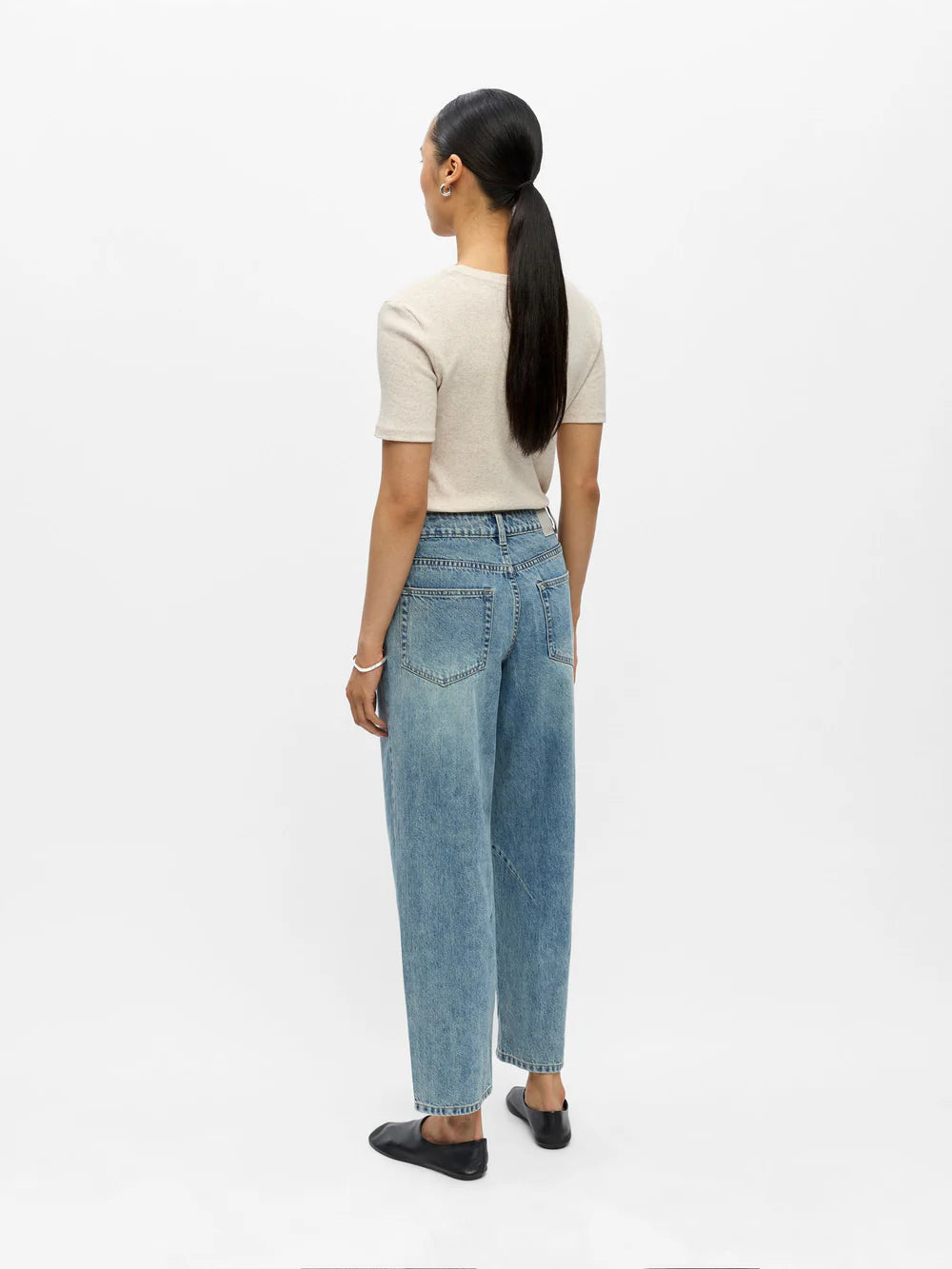 Zoe Barrel Leg Jeans (Light Blue)