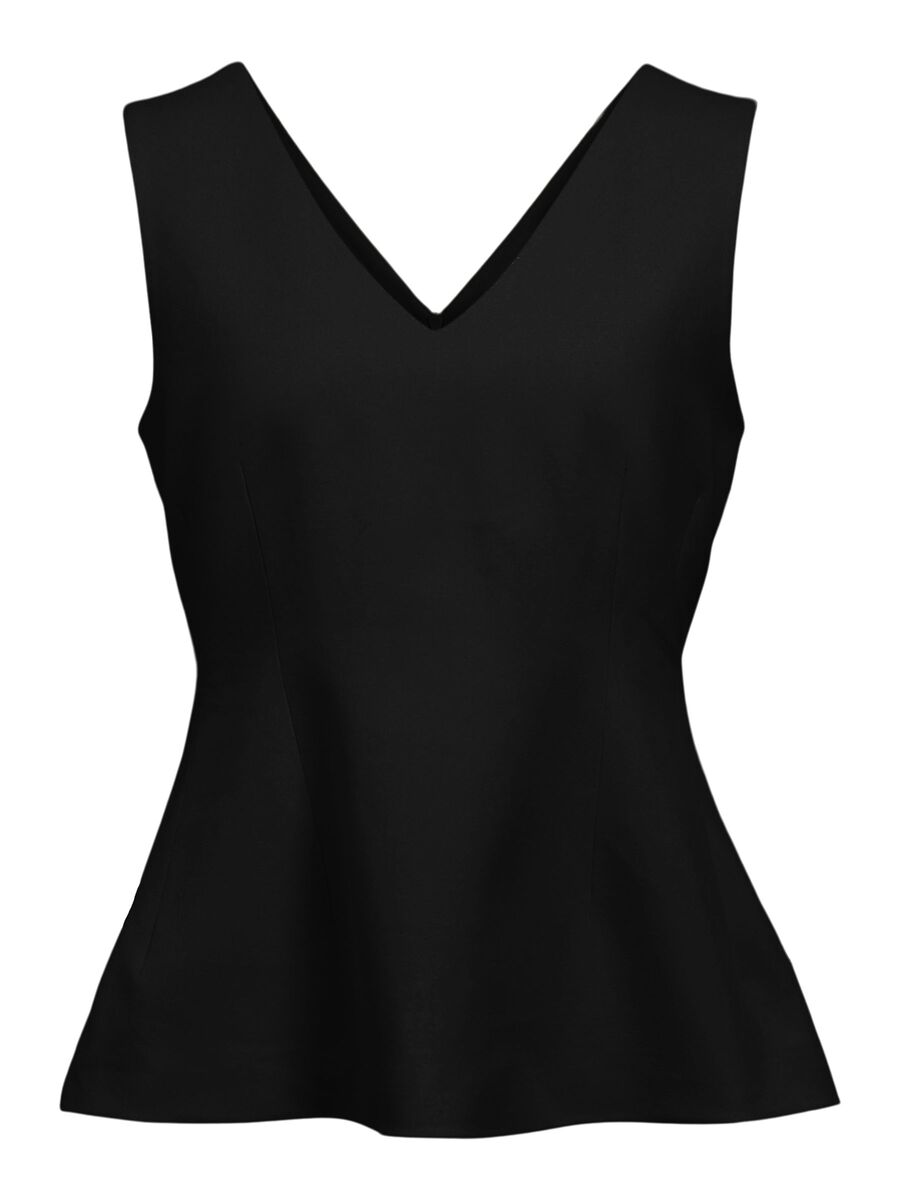 Layla Peplum Top (Black)