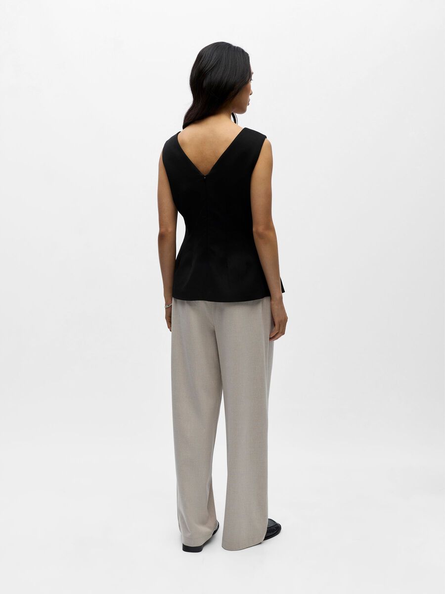Layla Peplum Top (Black)