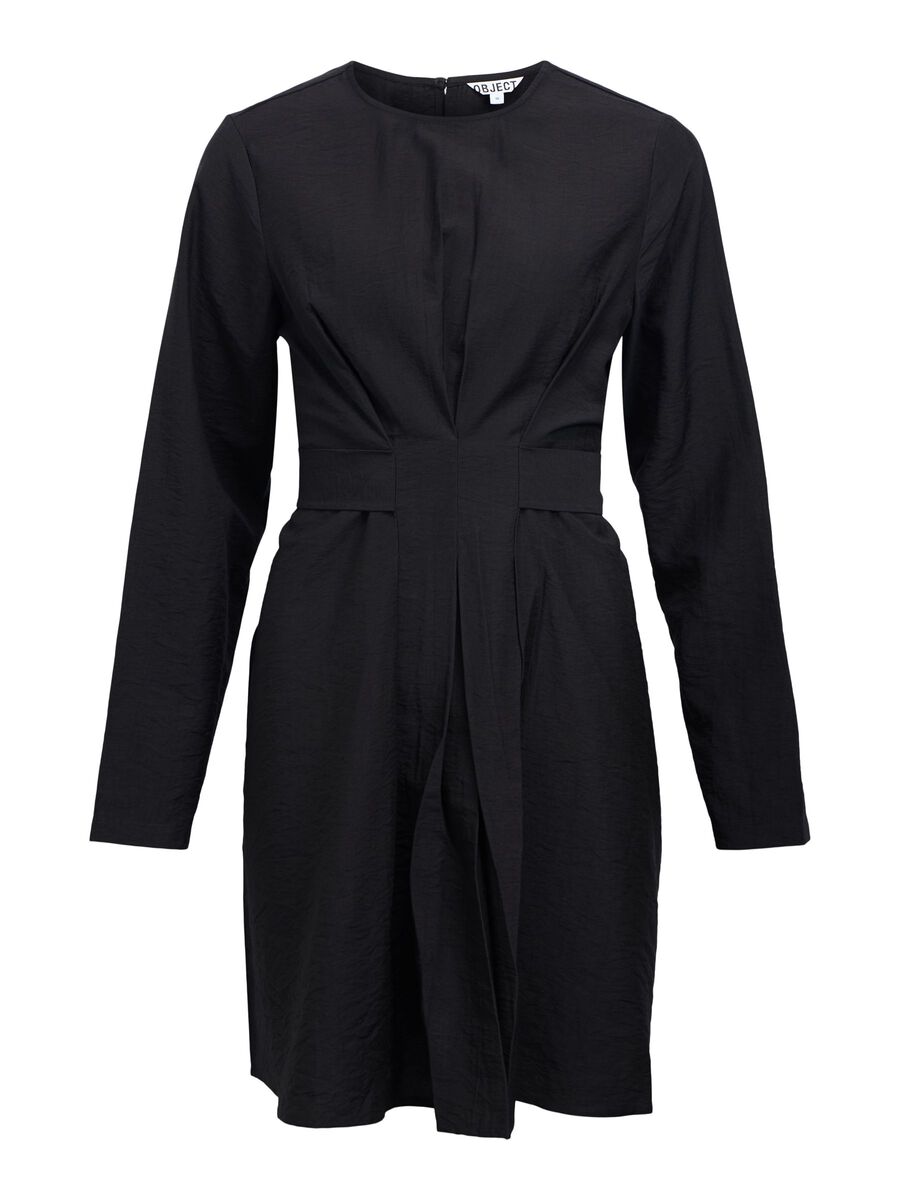 Paula Long Sleeve Mini Dress (Black)