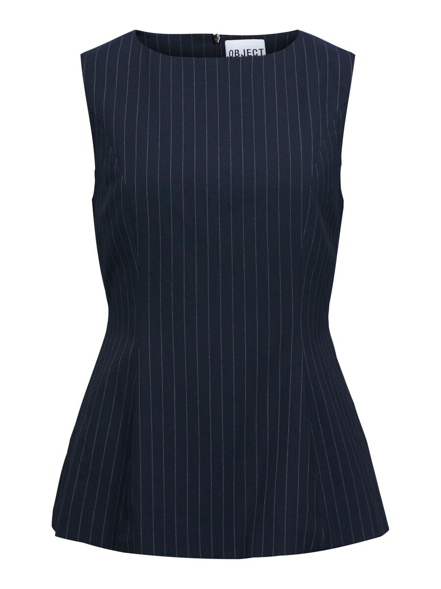 Kasia Peplum Top (Sky Captain/Birch)