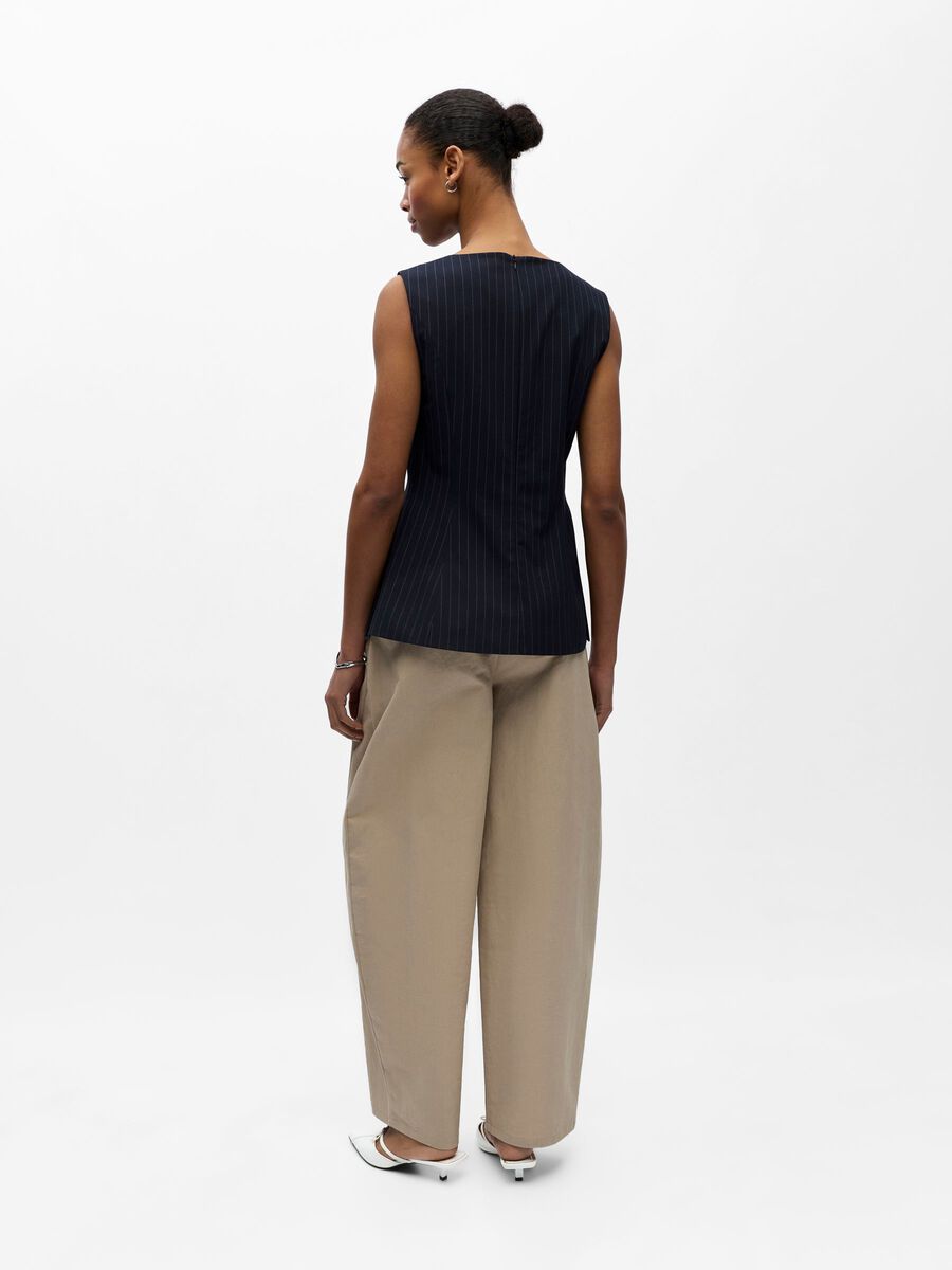 Kasia Peplum Top (Sky Captain/Birch)