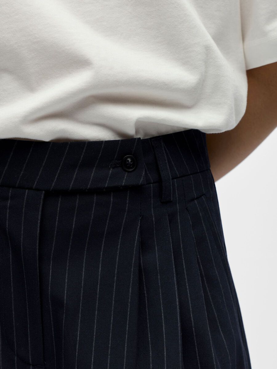 Casey Wide Leg Trousers (Sky Captain/Birch)