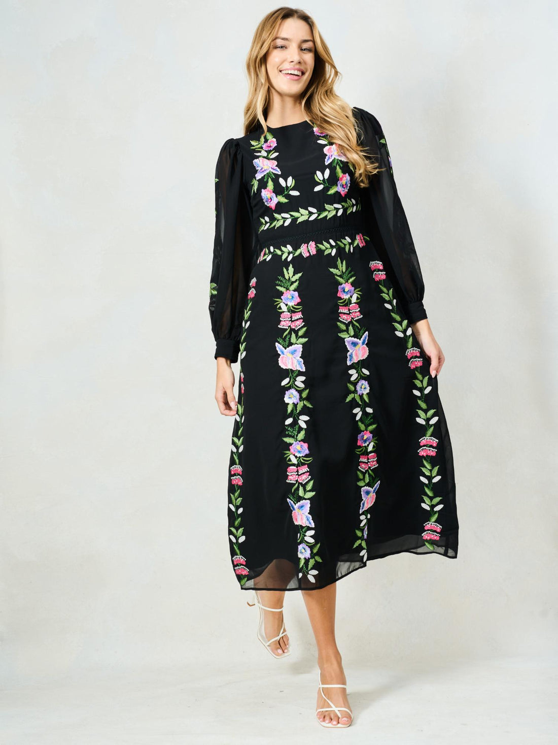 The Beth Midi Dress (Black)