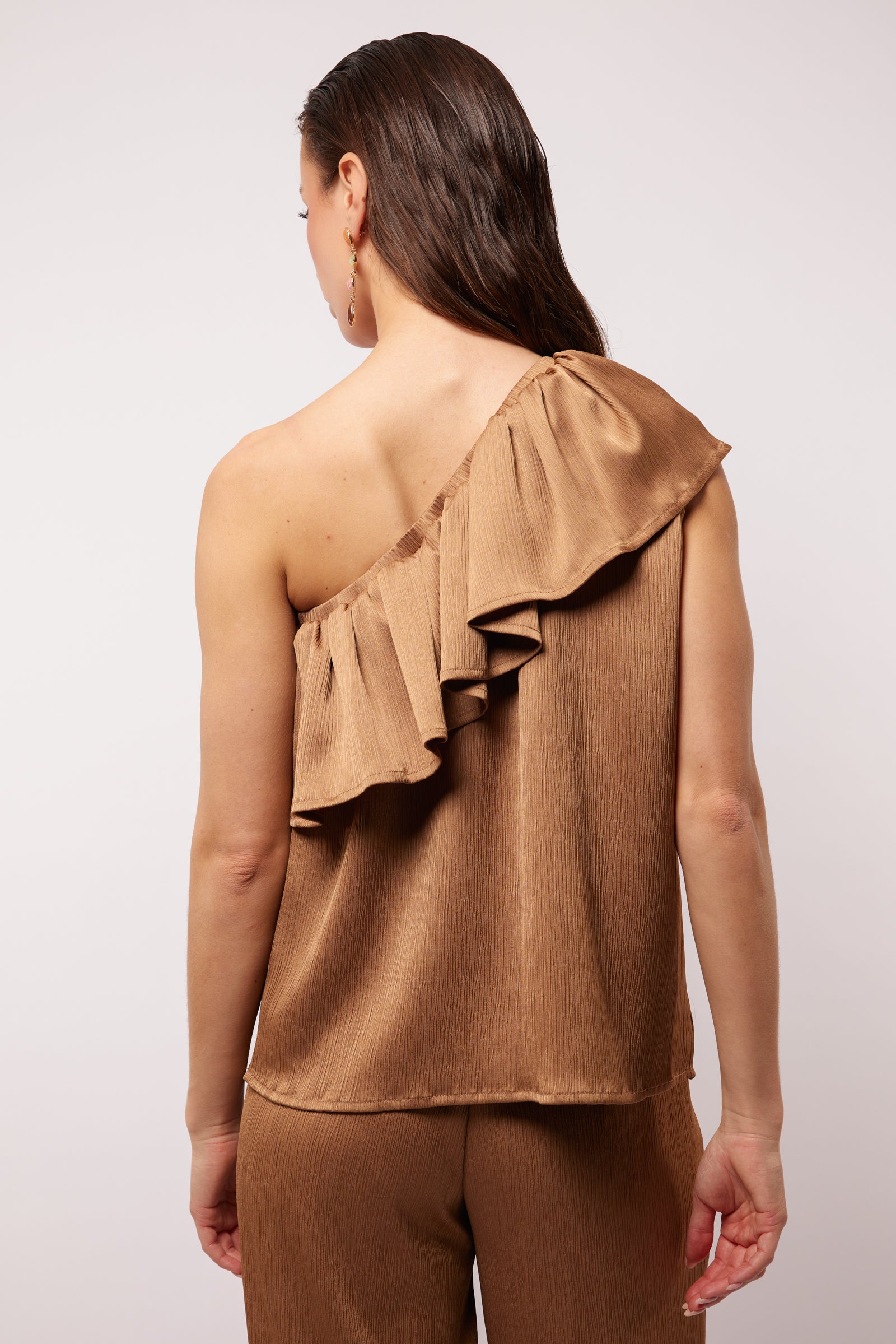 Brean One Shoulder Top (Bronze)