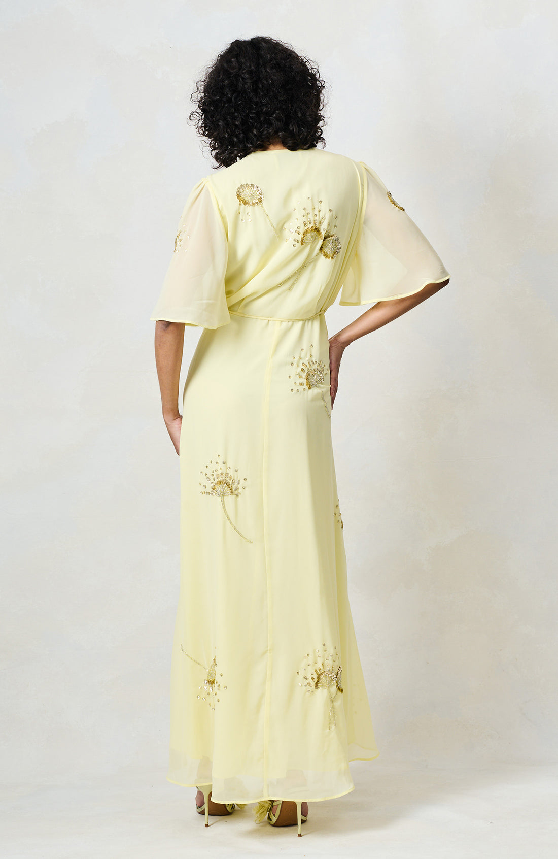 The Joy Maxi Wrap Dress (Yellow)