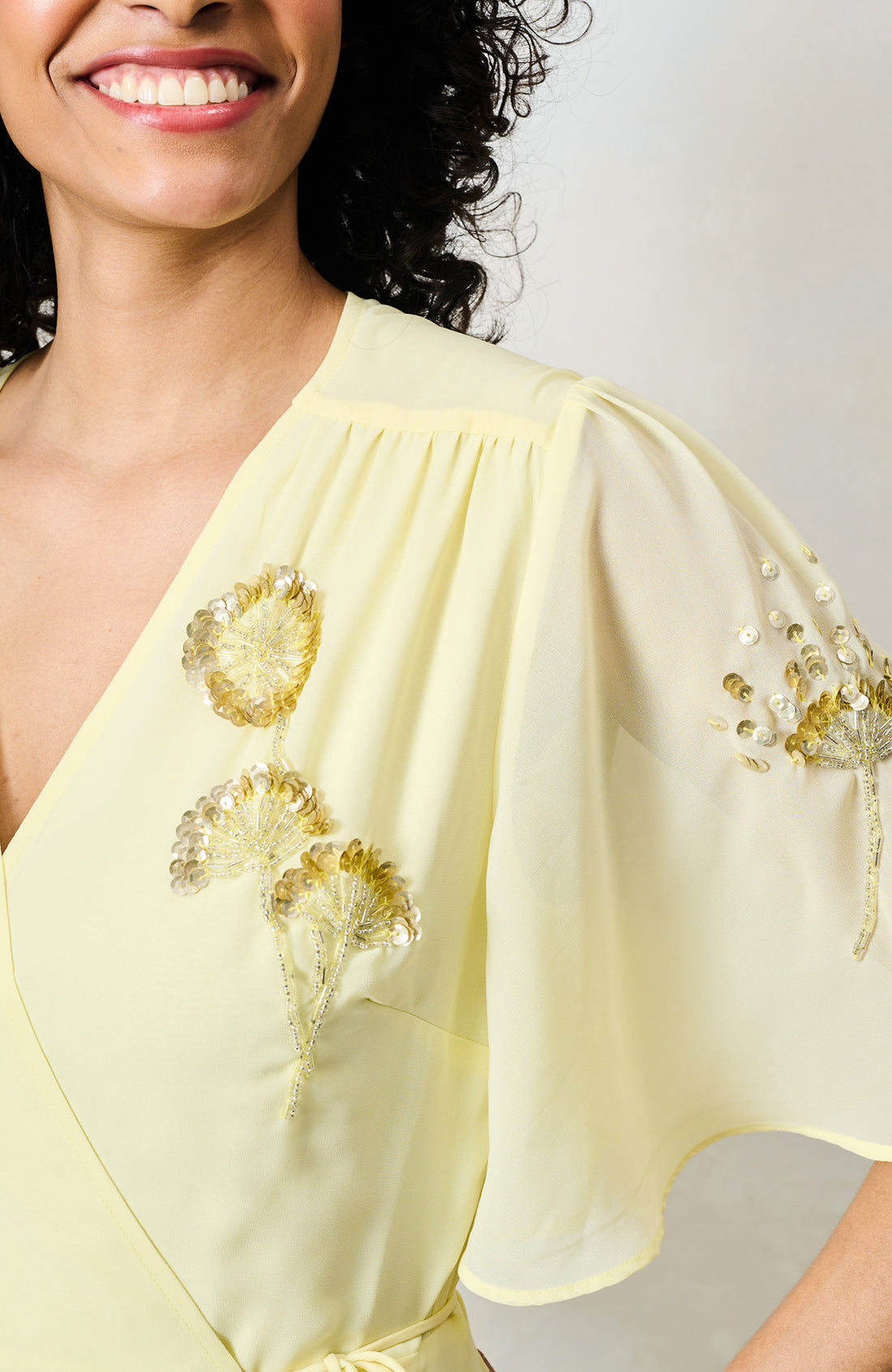 The Joy Maxi Wrap Dress (Yellow)