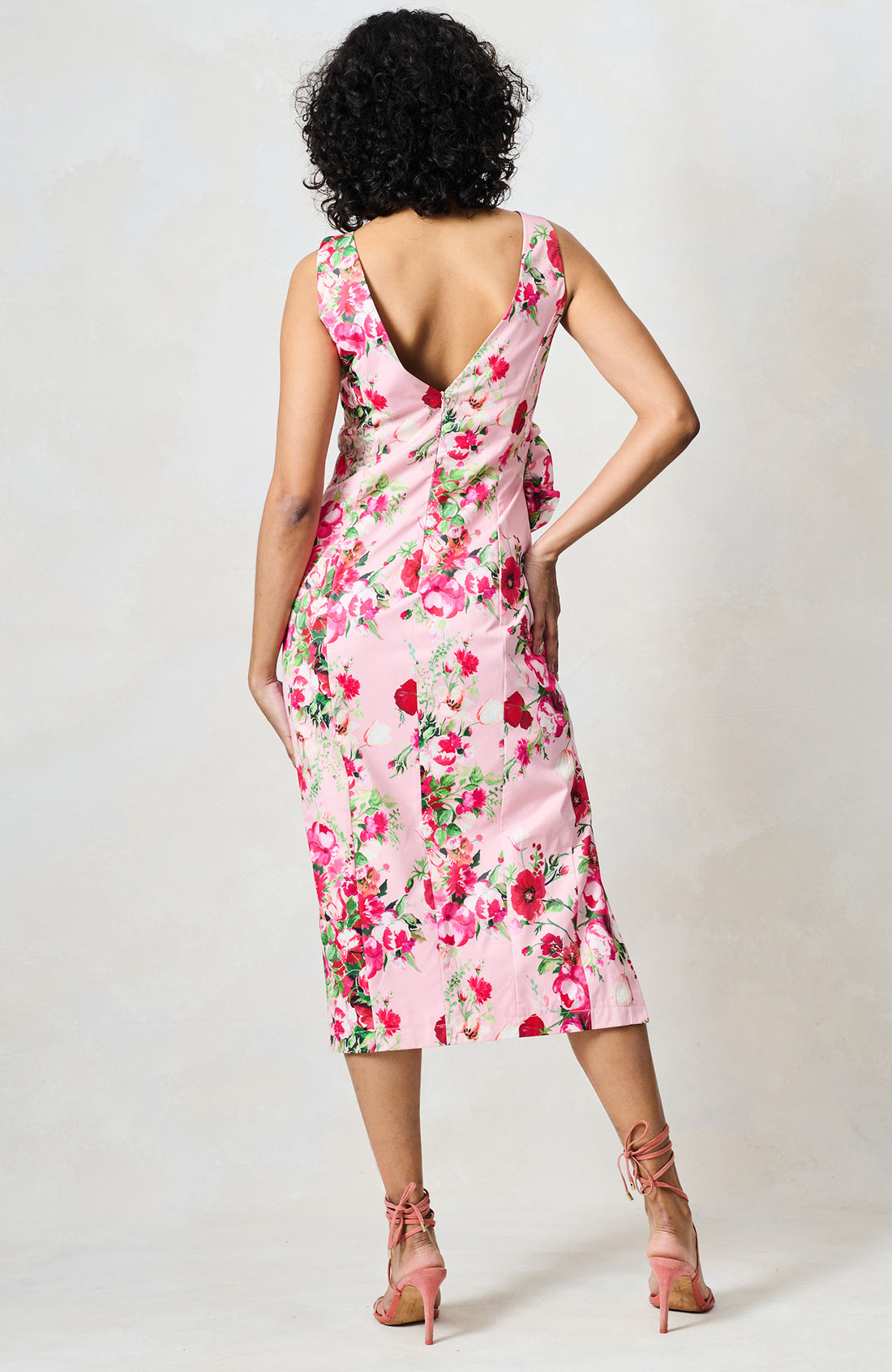 The Megan Midi Dress (Pink)