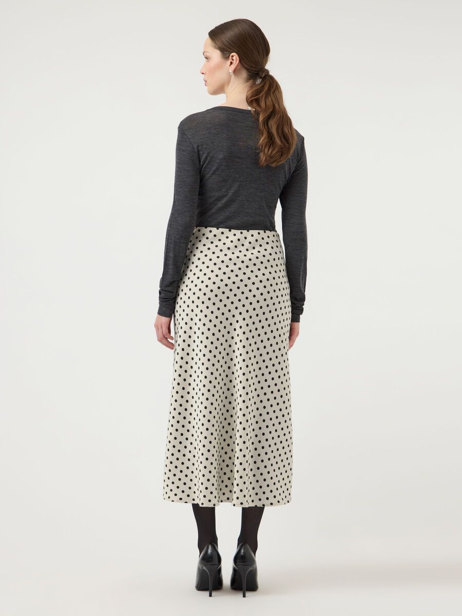 Pella Midi Skirt (Birch/Black Dot)