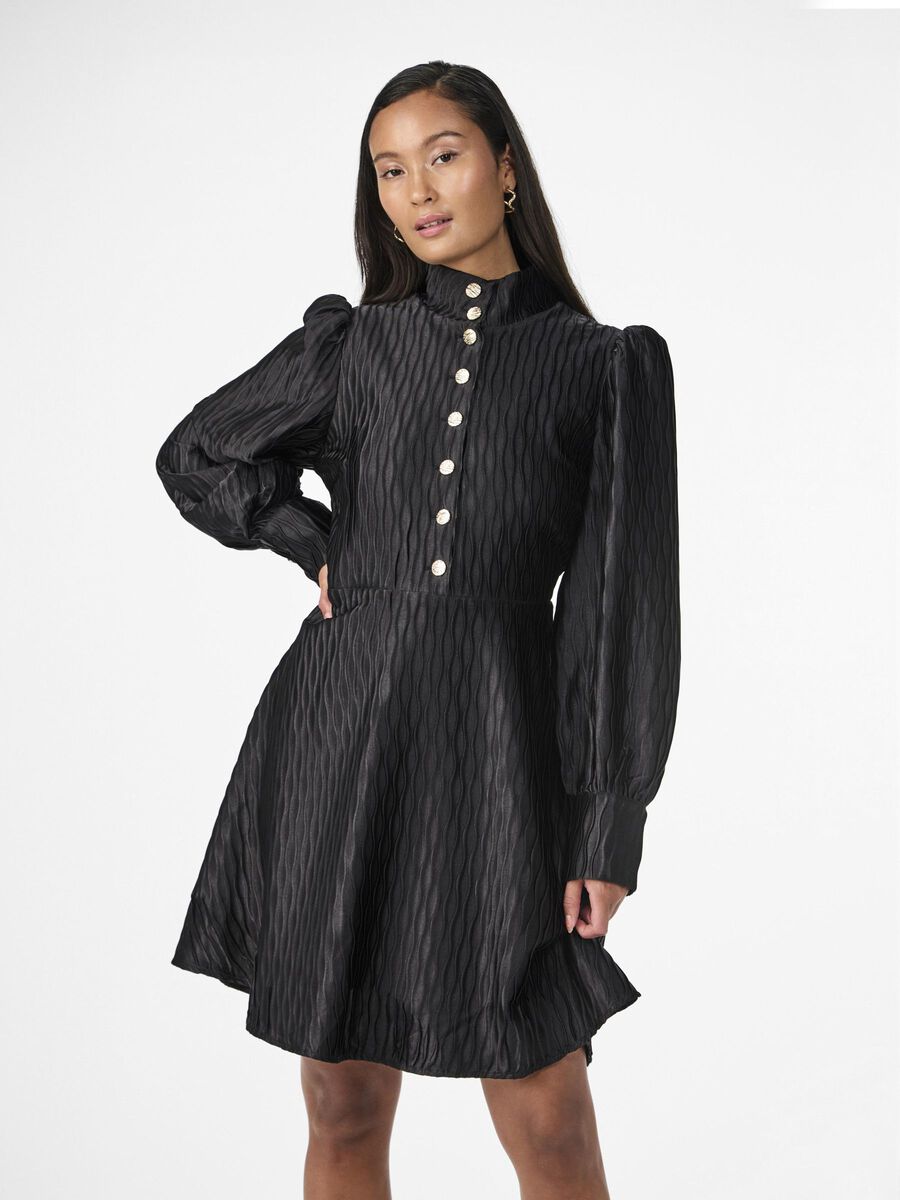Rosa Jacquard Dress (Black)