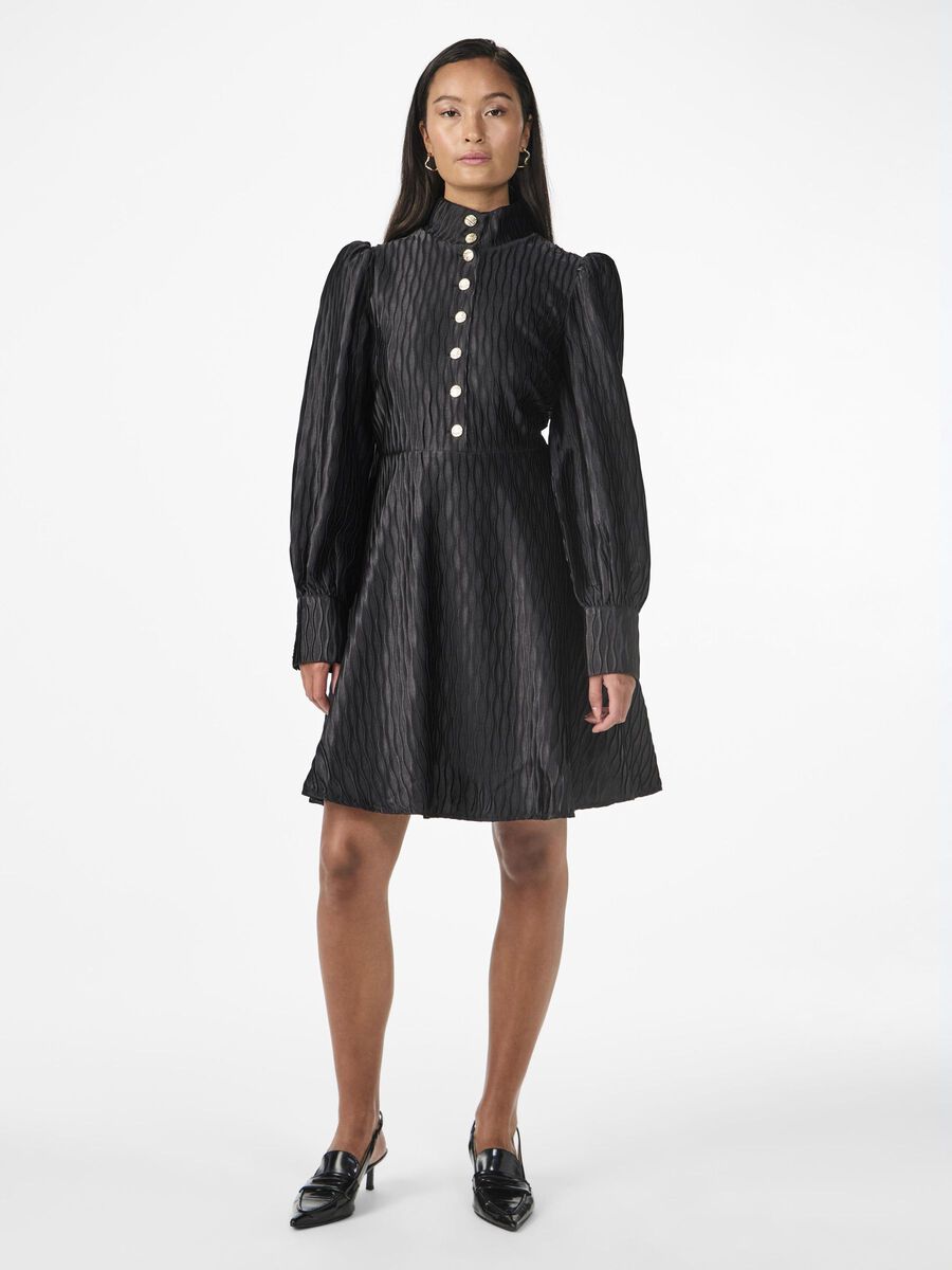 Rosa Jacquard Dress (Black)