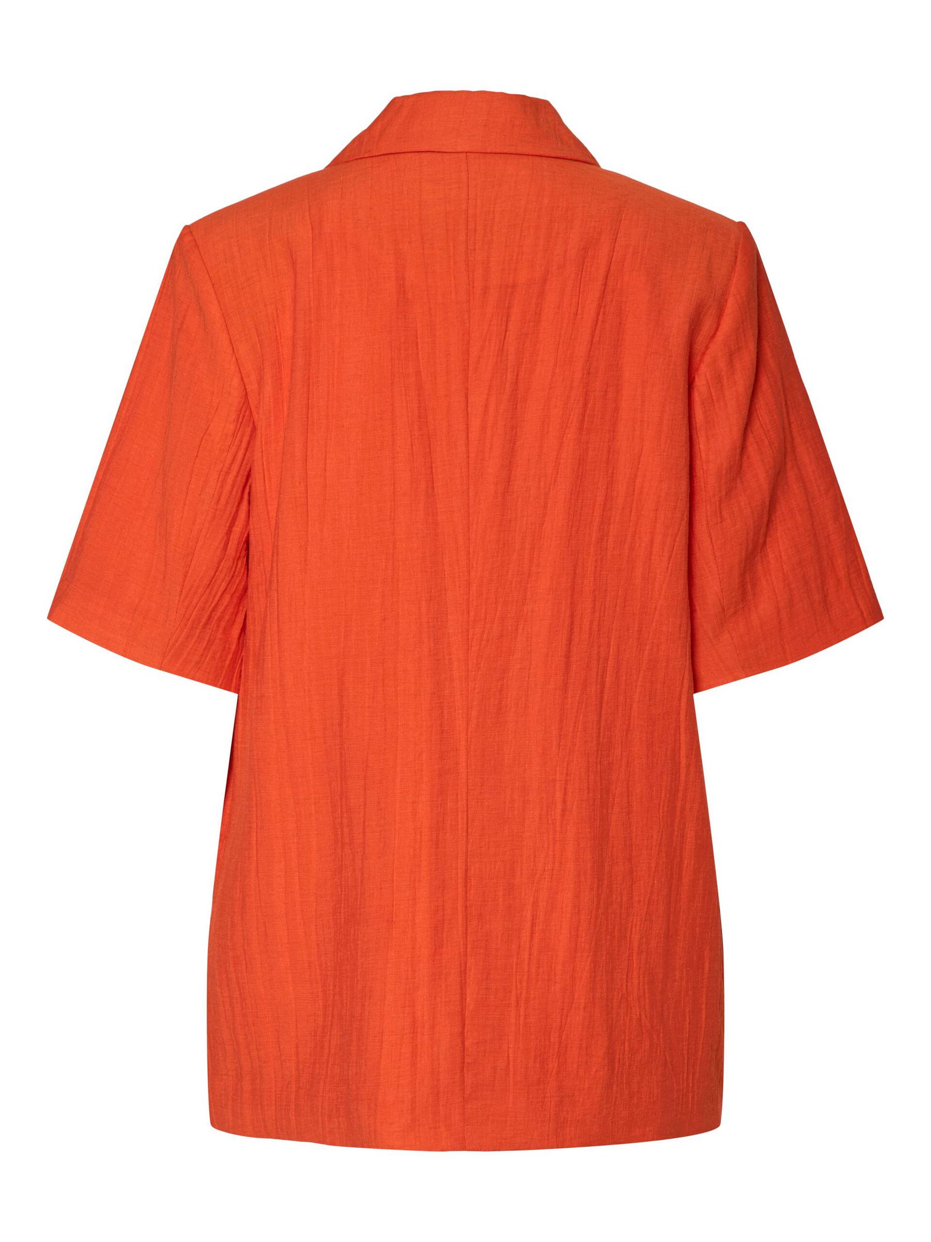 Weston Short Sleeve Blazer (Cherry Tomato)