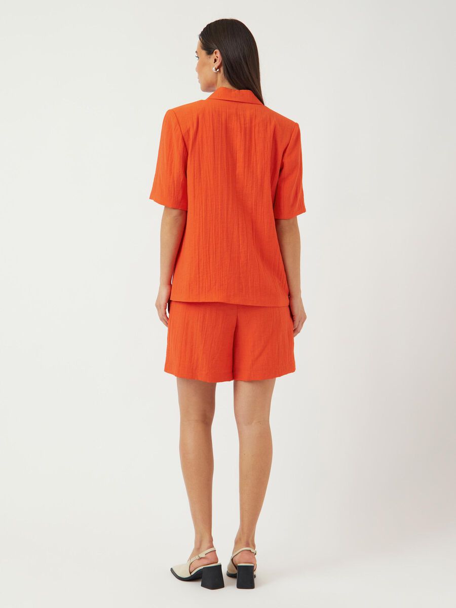 Weston Short Sleeve Blazer (Cherry Tomato)