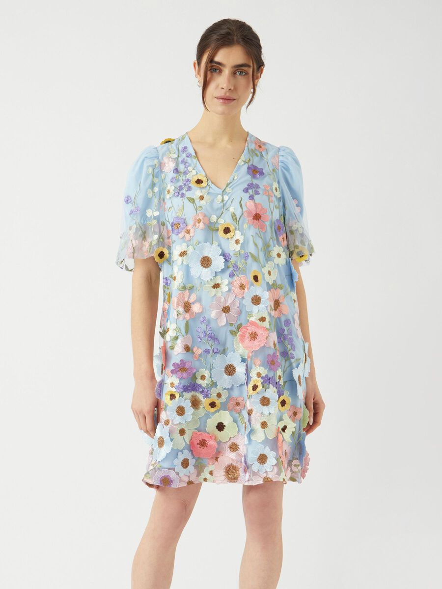 Faye Short Dress (Halogen Blue)