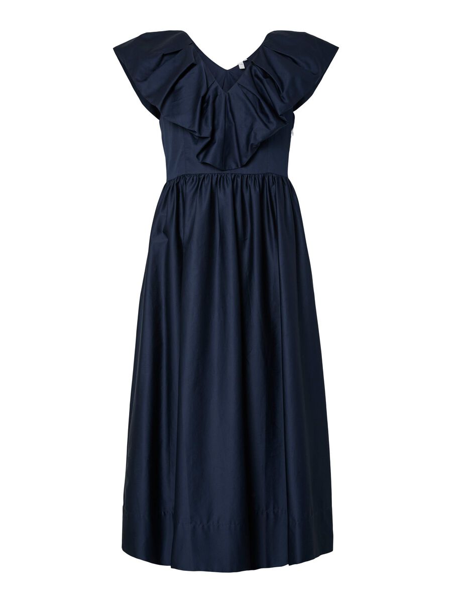Sara Midi Dress (Navy)