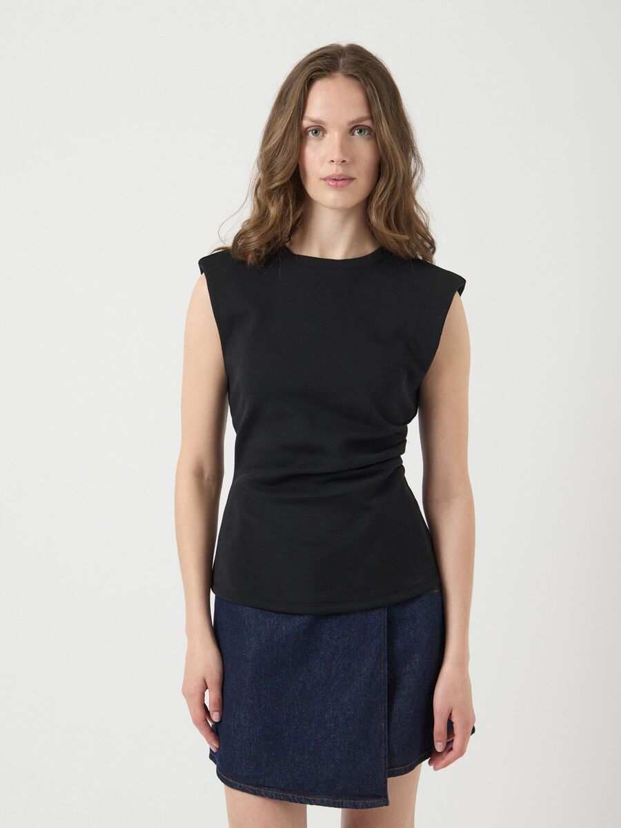 Pina Sleeveless Top (Black)
