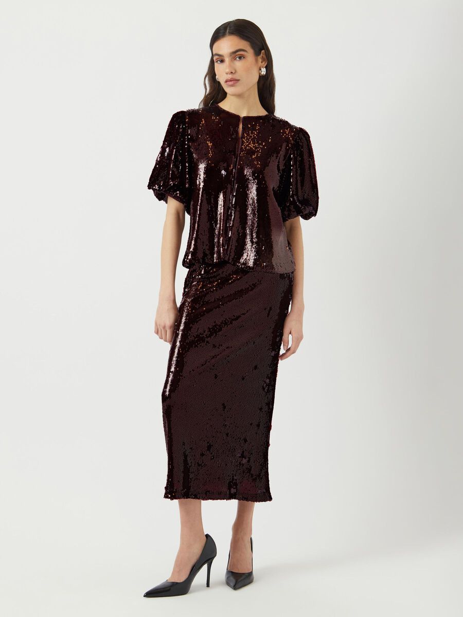 Rosalene Sequin Ankle Skirt (Port Royale)