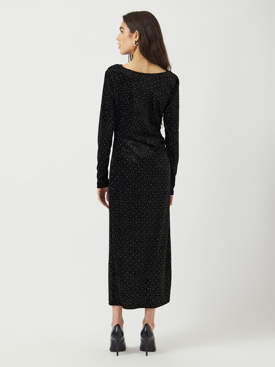 Lia Rhinestone Maxi Dress (Black)