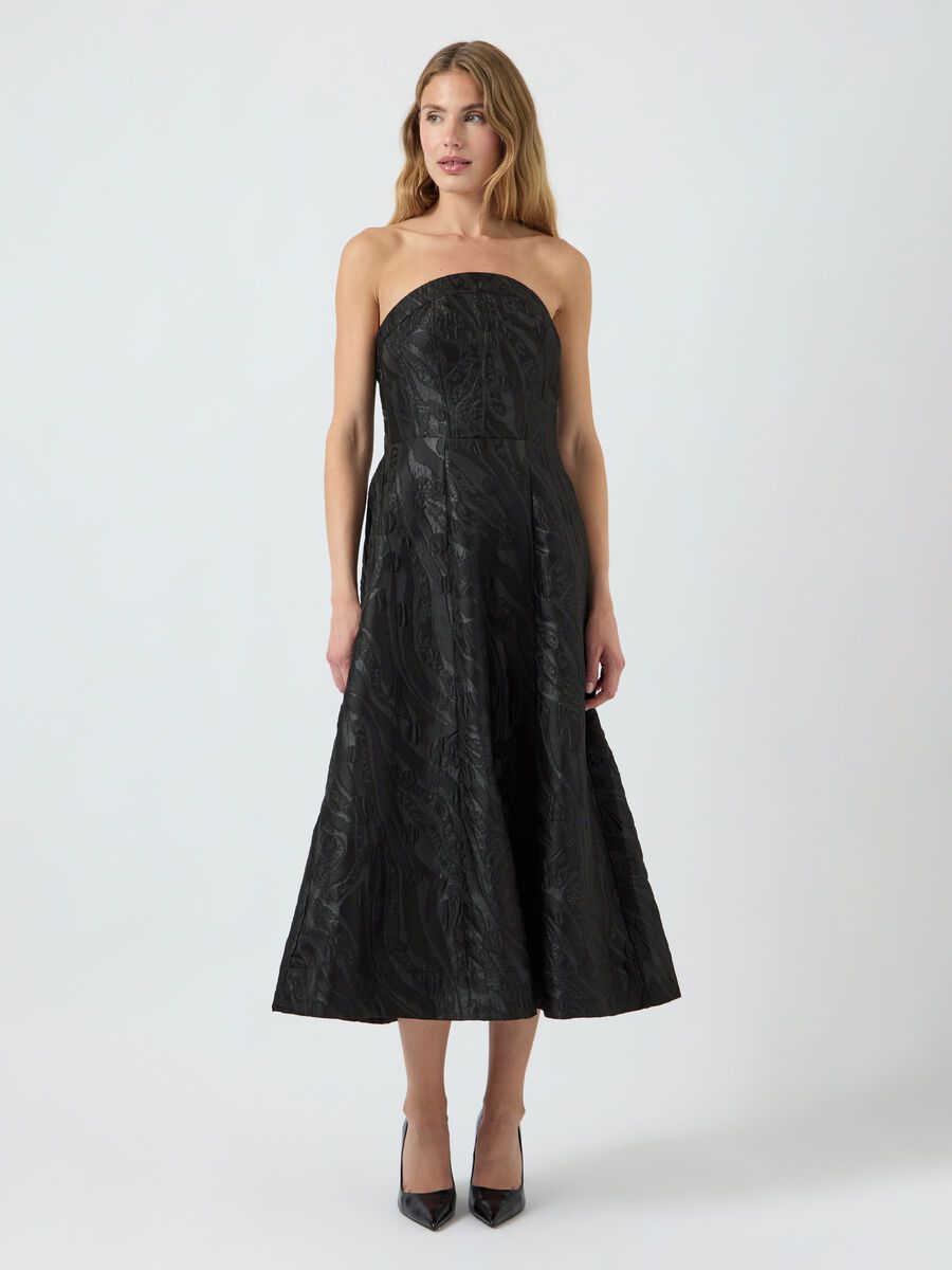 Tello Tube Midi Dress (Black)